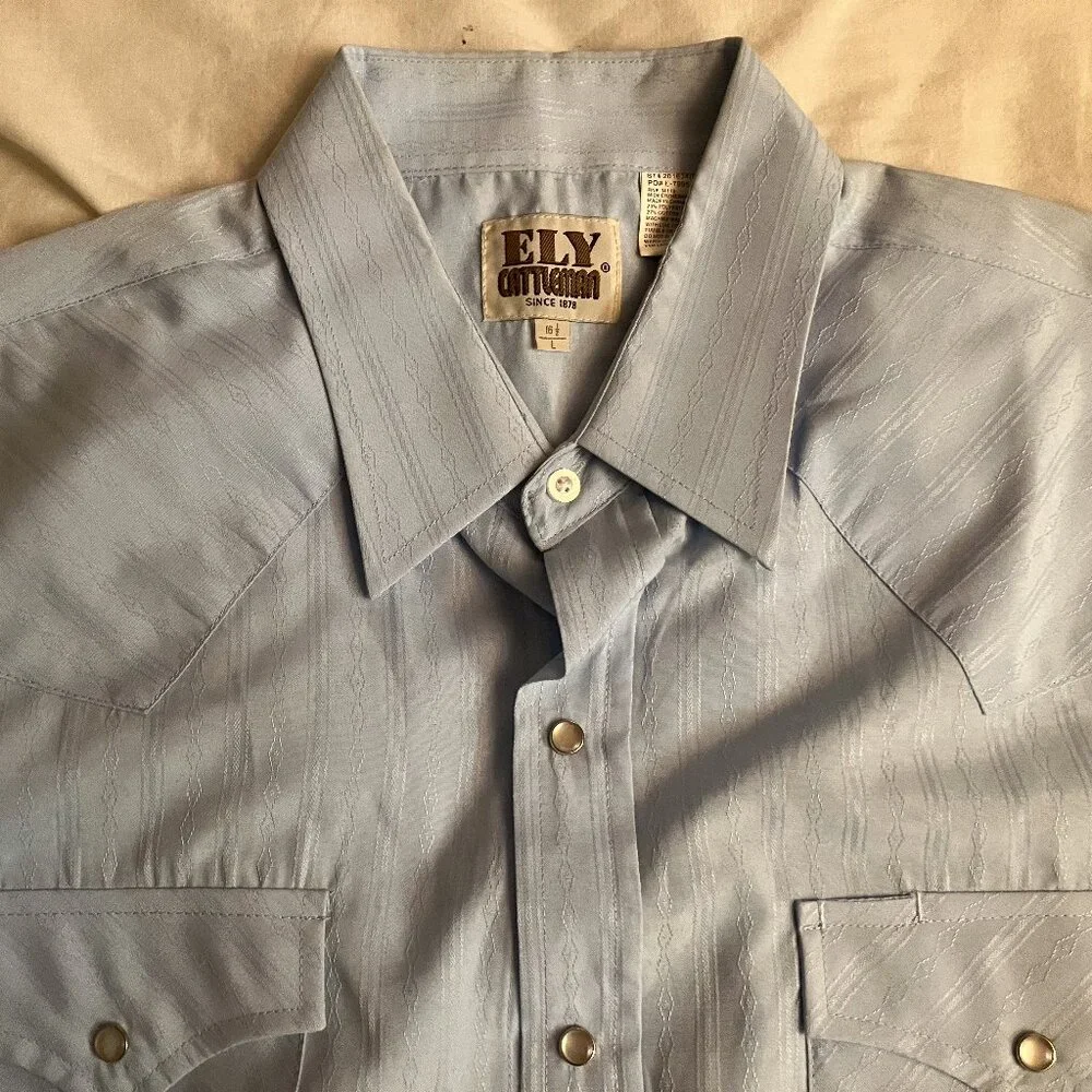 Vintage pearl snap short-sleeve button down - Picture 5 of 7
